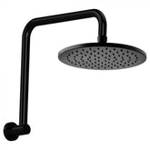 Fienza Hustle Round High Rise Wall Arm and Shower Rose - Matte Black